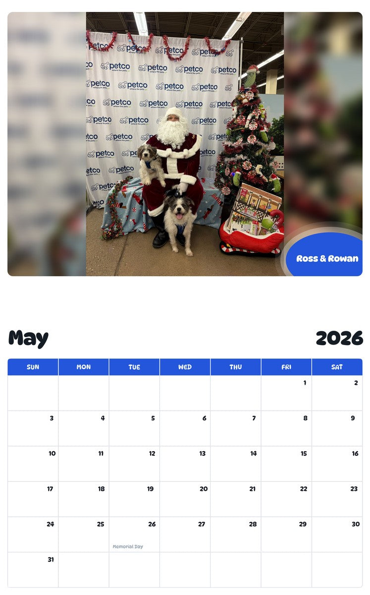 2026 - 2027 Ross & Rowan - Pawidols Pet Calendar