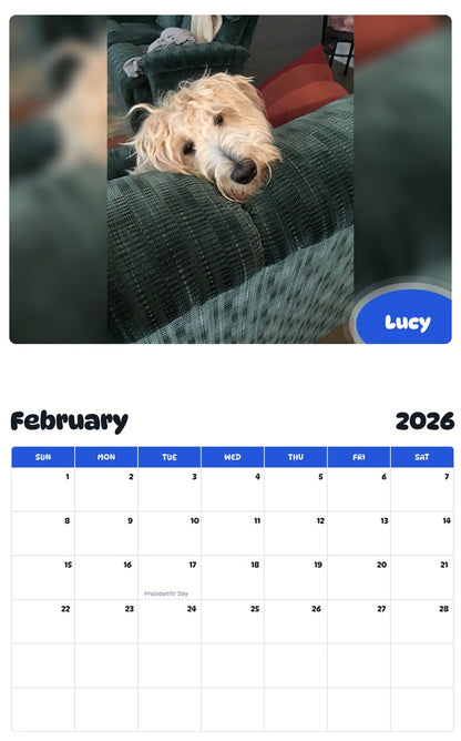 October 2025 - September 2026 Lucy - Pawidols Pet Calendar