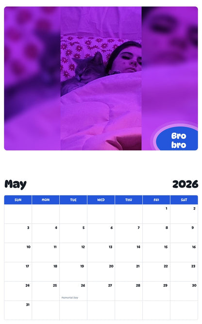 2026 - 2027 Bro bro - Pawidols Pet Calendar