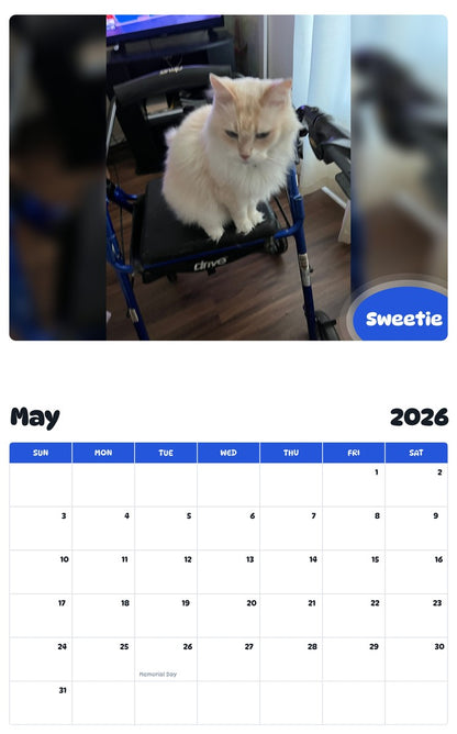 2026 - 2027 Sweetie - Pawidols Pet Calendar