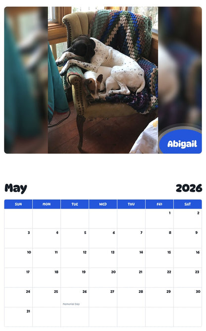 2026 - 2027 Abigail - Pawidols Pet Calendar