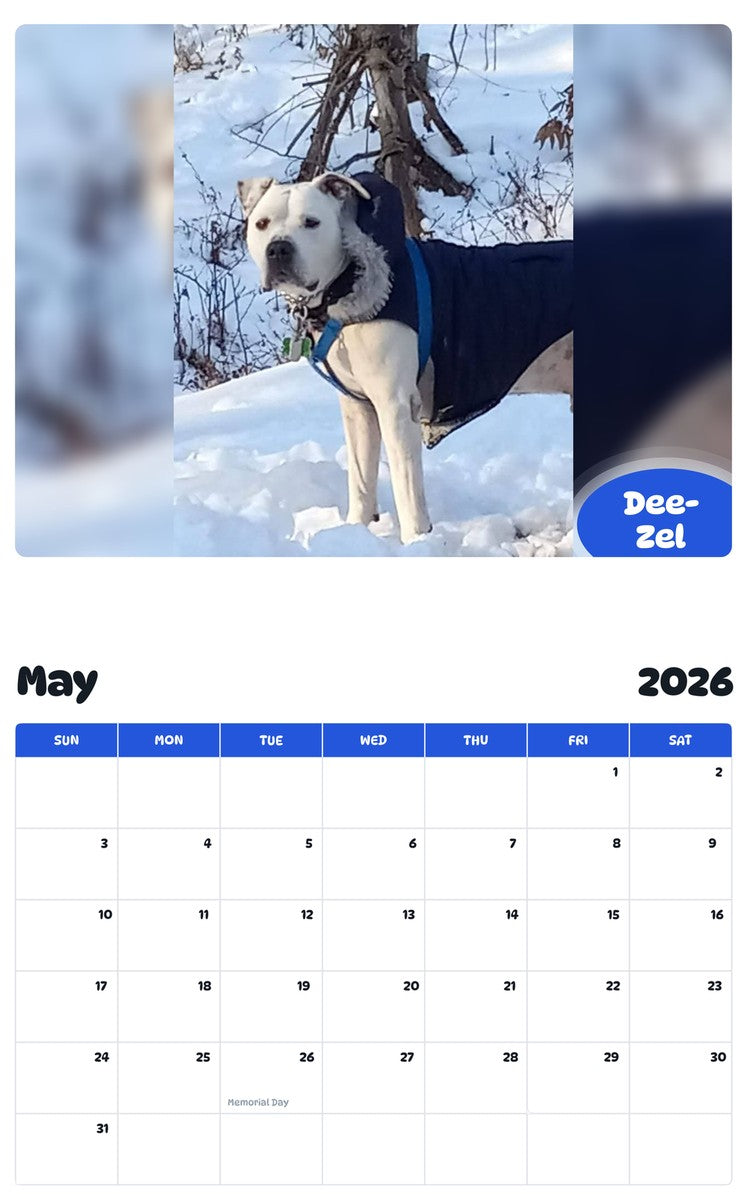 2026 - 2027 Dee-Zel - Pawidols Pet Calendar