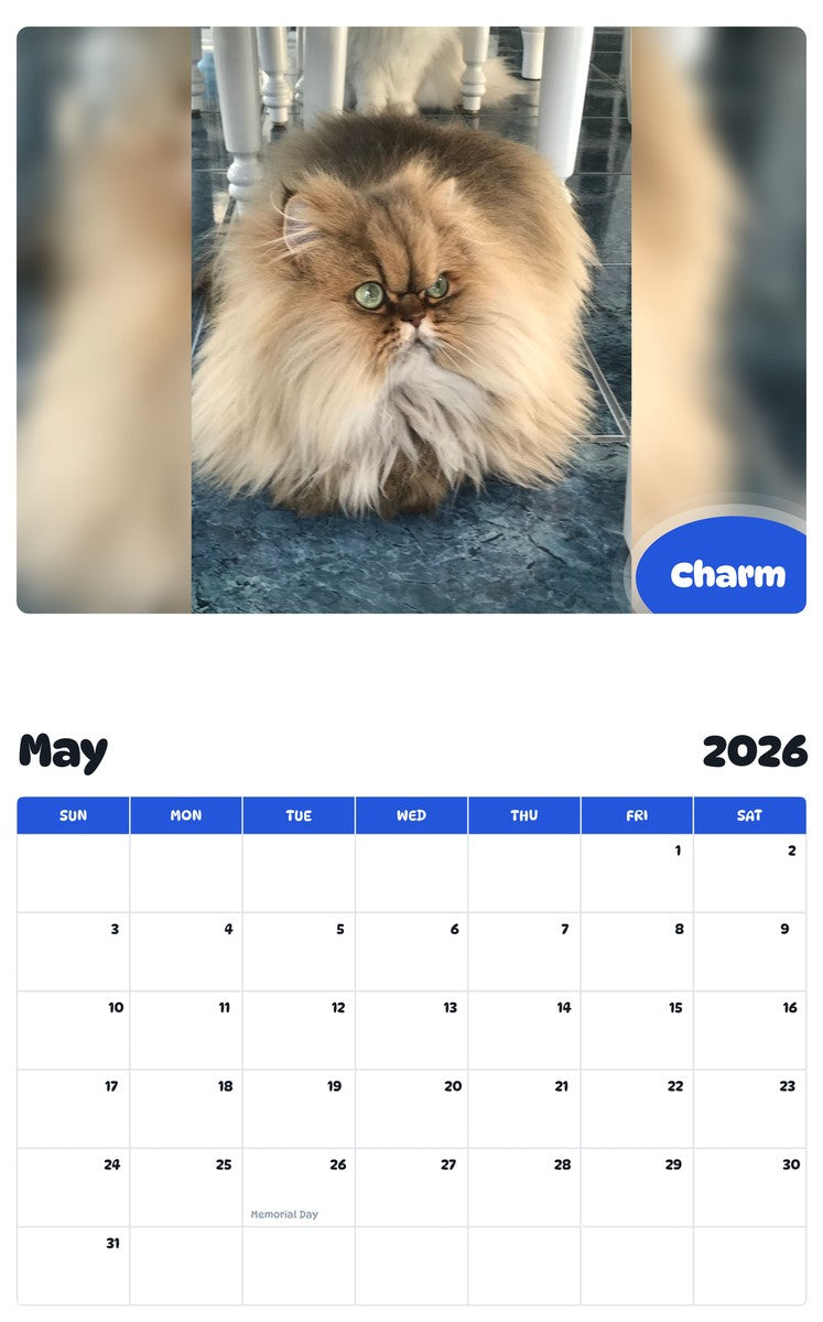 2026 - 2027 Charm - Pawidols Pet Calendar