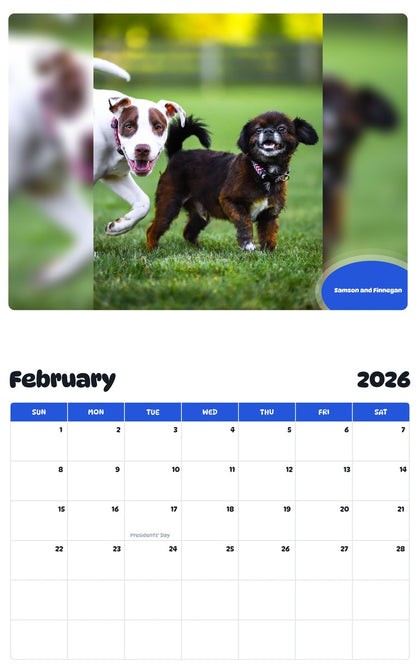 October 2025 - September 2026 Samson and Finnegan - Pawidols Pet Calendar