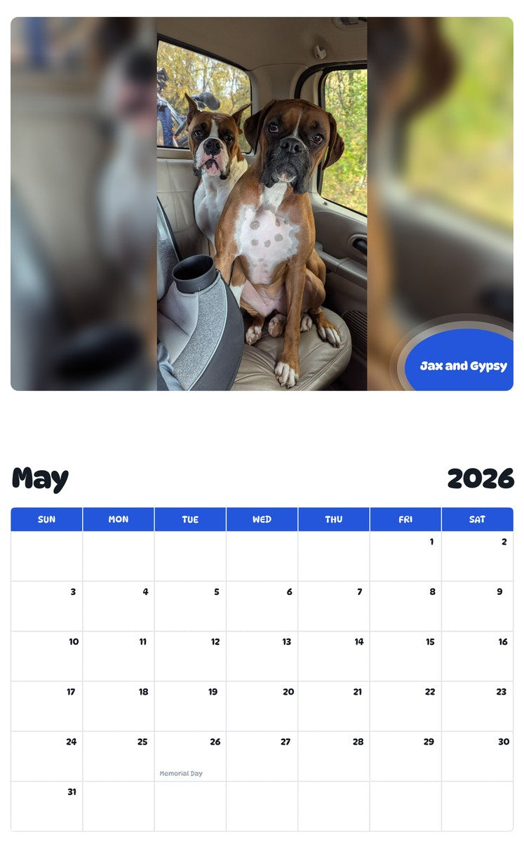 2026 - 2027 Jax and Gypsy - Pawidols Pet Calendar