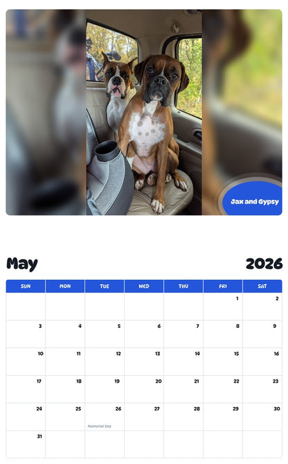2026 - 2027 Jax and Gypsy - Pawidols Pet Calendar