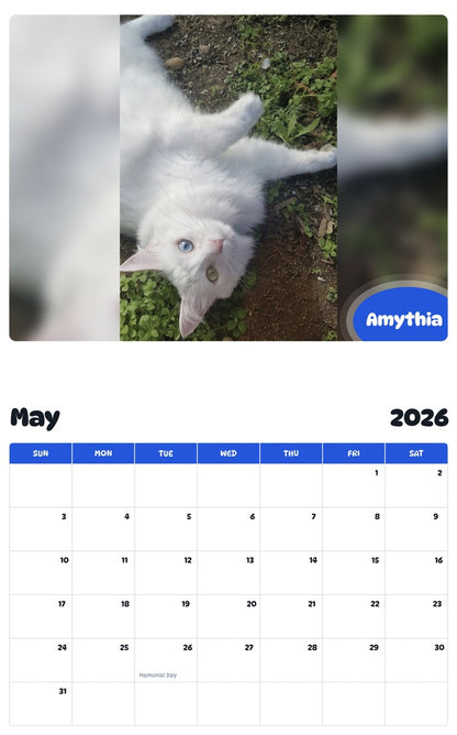 2026 - 2027 Amythia - Pawidols Pet Calendar