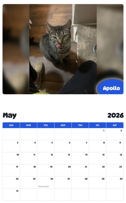 2026 - 2027 Apollo - Pawidols Pet Calendar