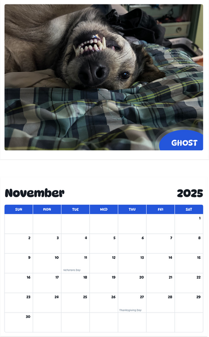 July 2025 - June 2026 ghost - Pawidols Pet Calendar