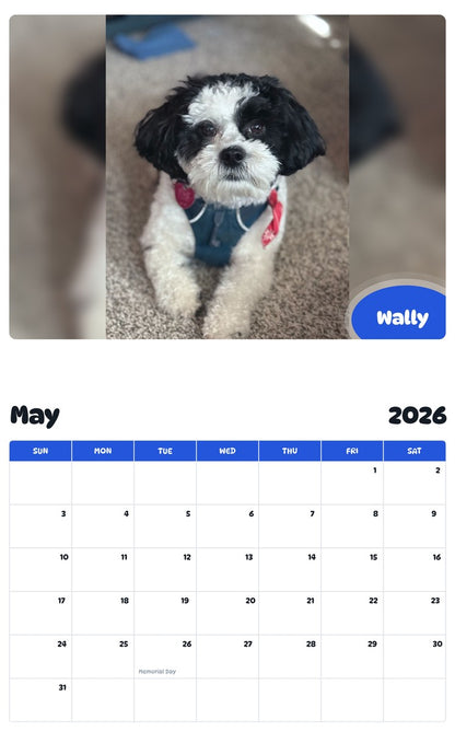 2026 - 2027 Wally - Pawidols Pet Calendar