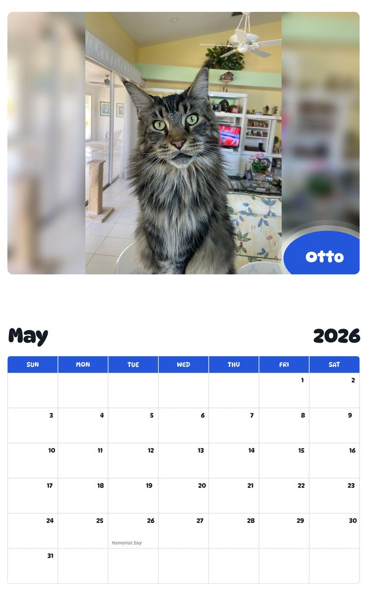 2026 - 2027 Otto - Pawidols Pet Calendar