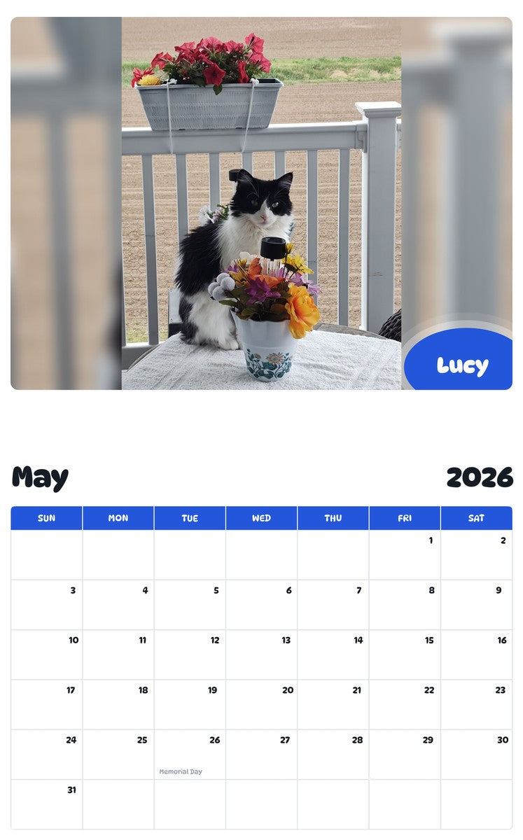 2026 - 2027 Lucy - Pawidols Pet Calendar