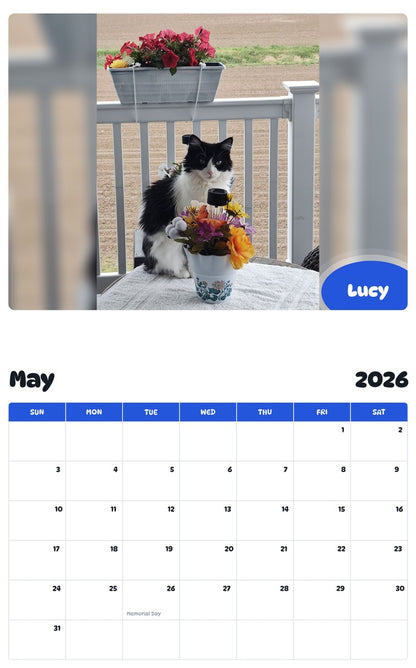 2026 - 2027 Lucy - Pawidols Pet Calendar
