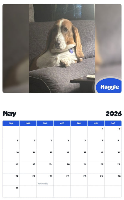 2026 - 2027 Maggie - Pawidols Pet Calendar