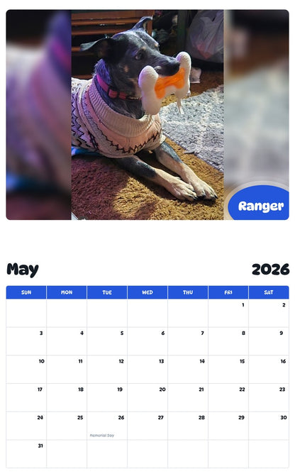 2026 - 2027 Ranger - Pawidols Pet Calendar