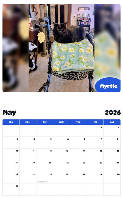 2026 - 2027 Myrtle - Pawidols Pet Calendar