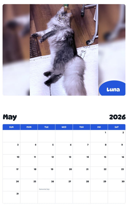 2026 - 2027 Luna - Pawidols Pet Calendar