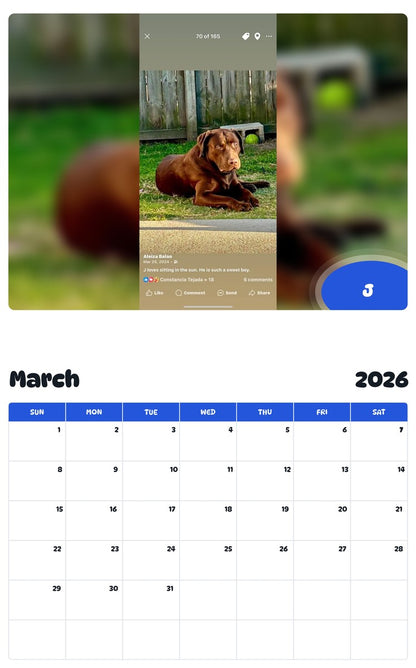 November 2025 - October 2026 J - Pawidols Pet Calendar