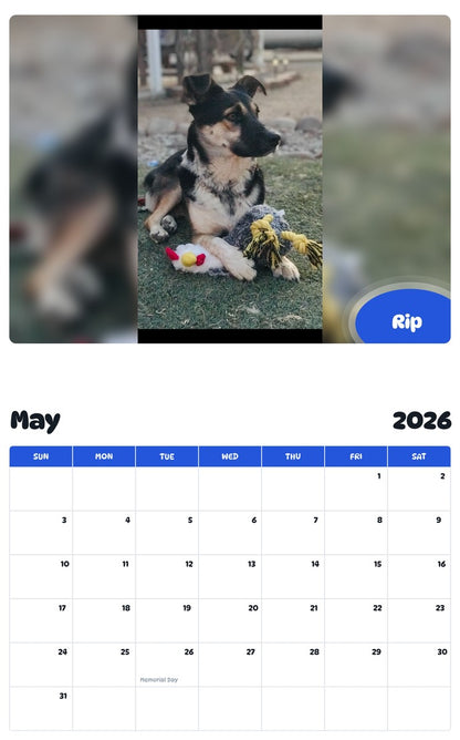 2026 - 2027 Rip - Pawidols Pet Calendar