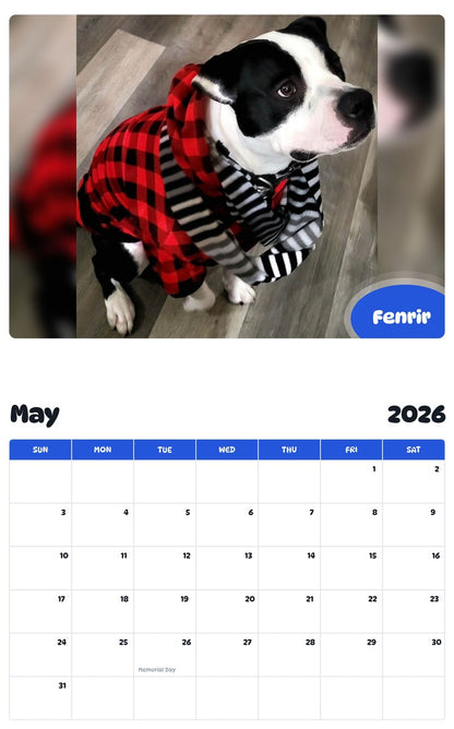 2026 - 2027 Fenrir - Pawidols Pet Calendar