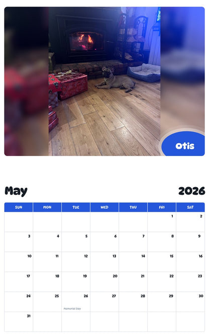 2026 - 2027 Otis - Pawidols Pet Calendar