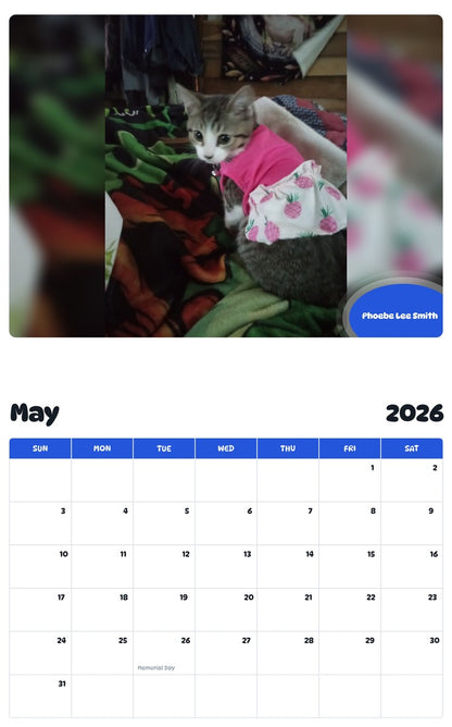 2026 - 2027 Phoebe Lee Smith - Pawidols Pet Calendar