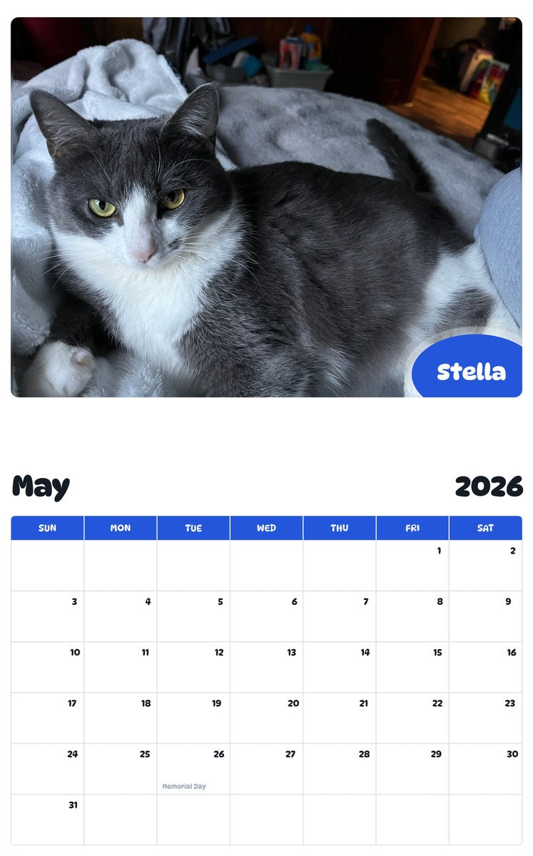 2026 - 2027 Stella - Pawidols Pet Calendar