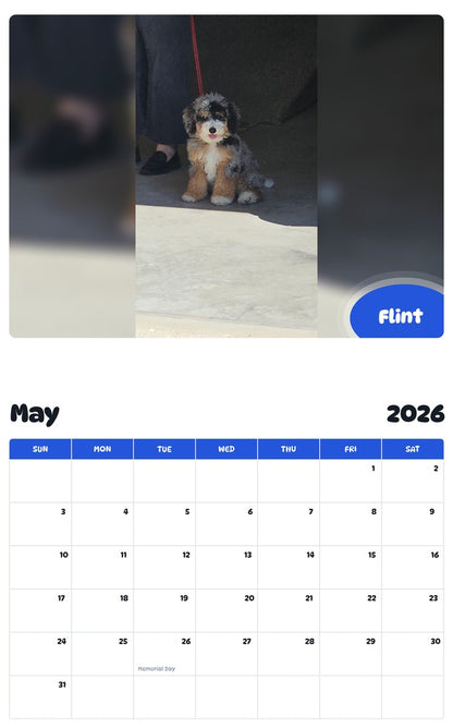 2026 - 2027 Flint - Pawidols Pet Calendar