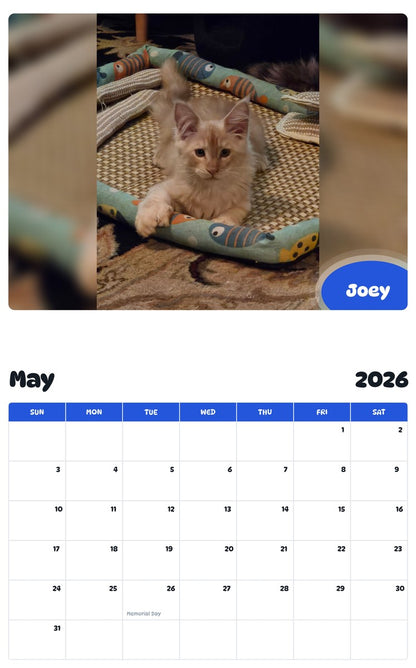 2026 - 2027 Joey - Pawidols Pet Calendar