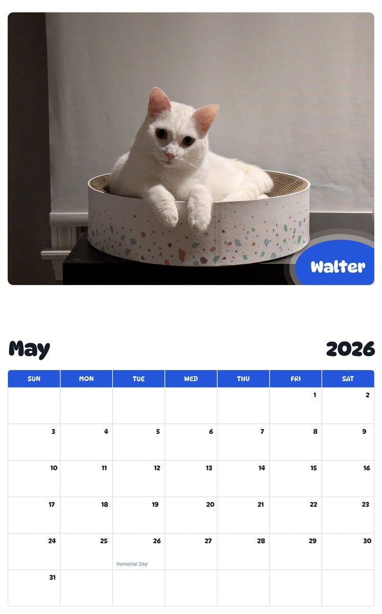 2026 - 2027 Walter - Pawidols Pet Calendar