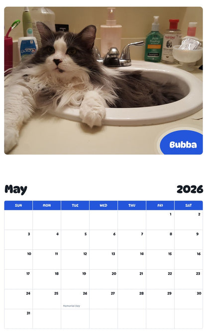 2026 - 2027 Bubba - Pawidols Pet Calendar
