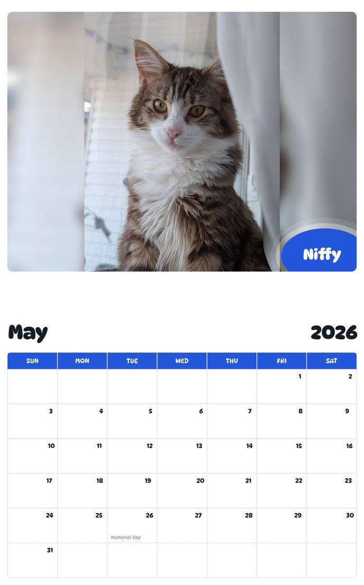 2026 - 2027 Niffy - Pawidols Pet Calendar