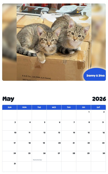 2026 - 2027 Danny & Diva - Pawidols Pet Calendar