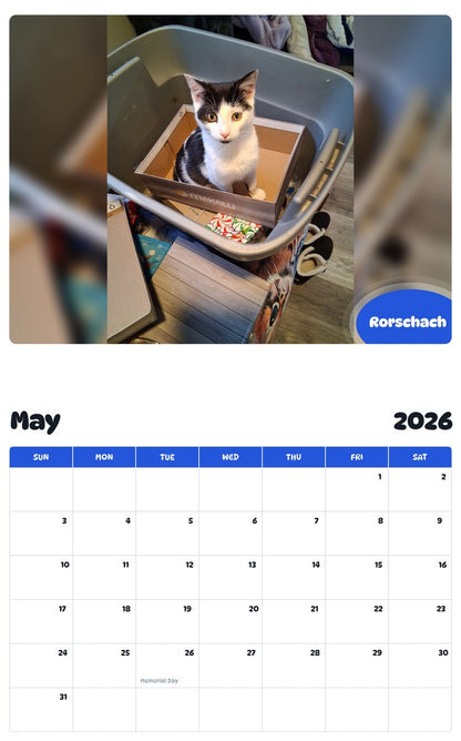 2026 - 2027 Rorschach - Pawidols Pet Calendar