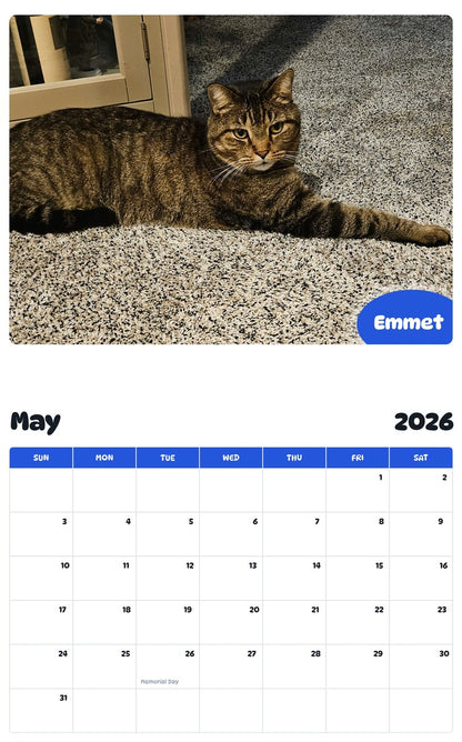 2026 - 2027 Emmet - Pawidols Pet Calendar