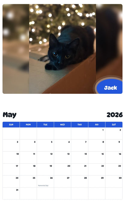 2026 - 2027 Jack - Pawidols Pet Calendar
