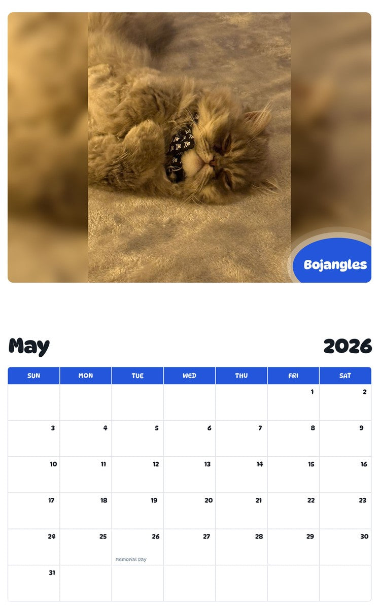 2026 - 2027 Bojangles - Pawidols Pet Calendar