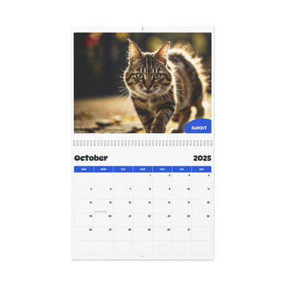 October 2025 - September 2026 Test-Cat1501 - Pawidols Pet Calendar Calendar