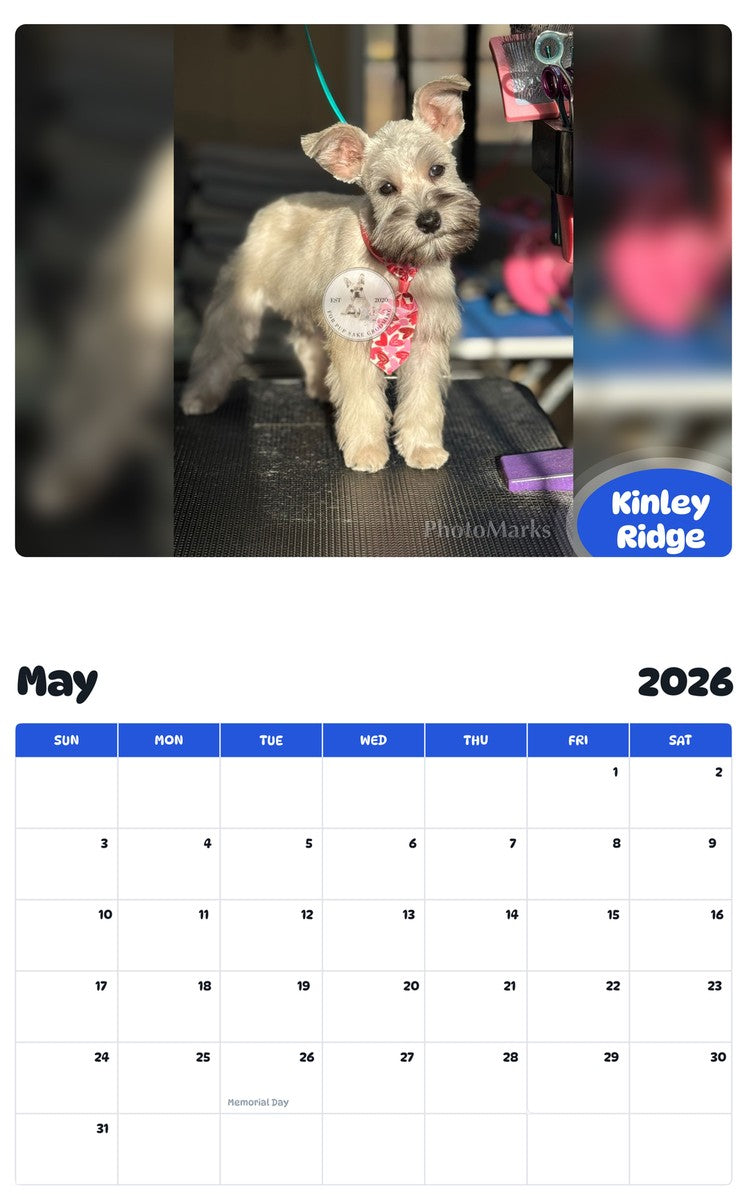 2026 - 2027 Kinley Ridge - Pawidols Pet Calendar