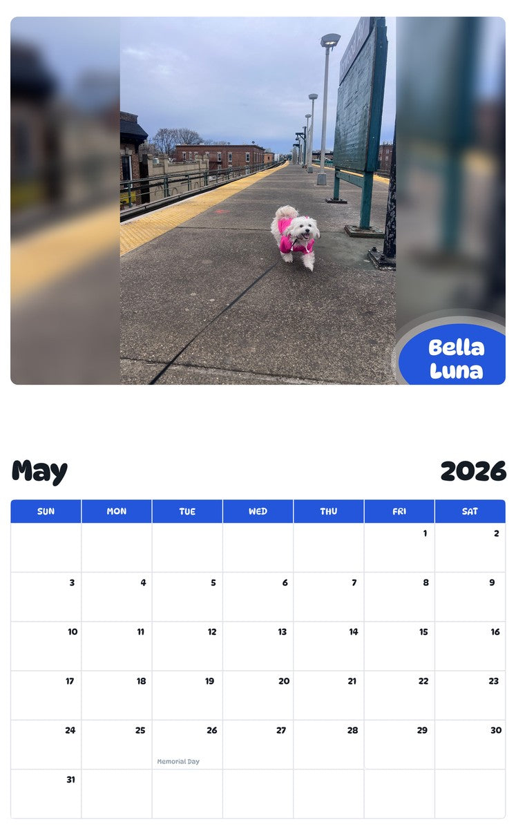 2026 - 2027 Bella Luna - Pawidols Pet Calendar