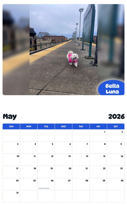 2026 - 2027 Bella Luna - Pawidols Pet Calendar