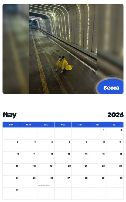 2026 - 2027 Becca - Pawidols Pet Calendar