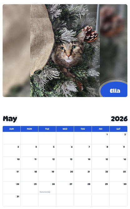 2026 - 2027 Ella - Pawidols Pet Calendar