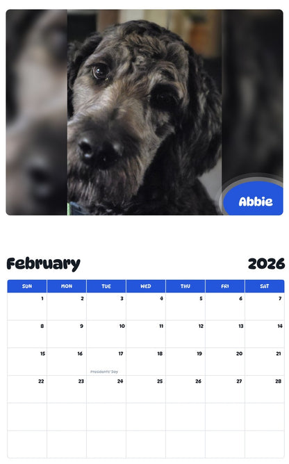 October 2025 - September 2026 Abbie - Pawidols Pet Calendar