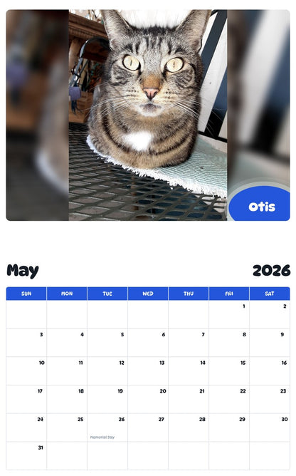 2026 - 2027 Otis - Pawidols Pet Calendar