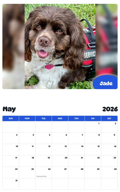 2026 - 2027 Jade - Pawidols Pet Calendar