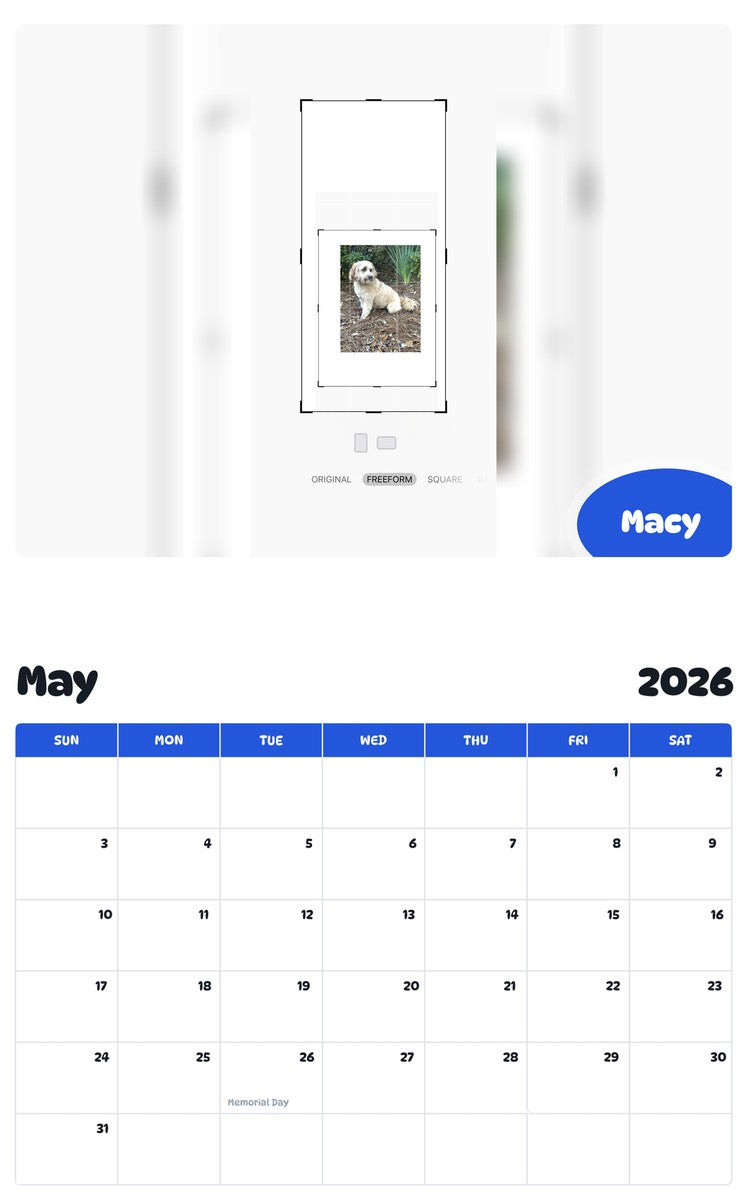 2026 - 2027 Macy - Pawidols Pet Calendar