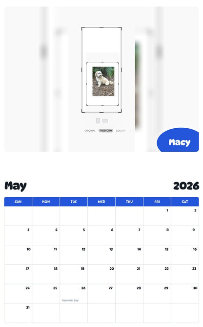 2026 - 2027 Macy - Pawidols Pet Calendar