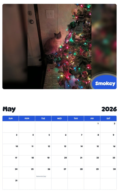 2026 - 2027 Smokey - Pawidols Pet Calendar