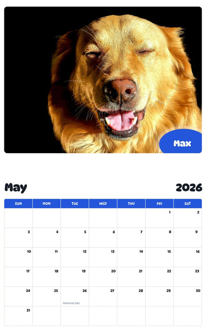 2026 - 2027 Max - Pawidols Pet Calendar